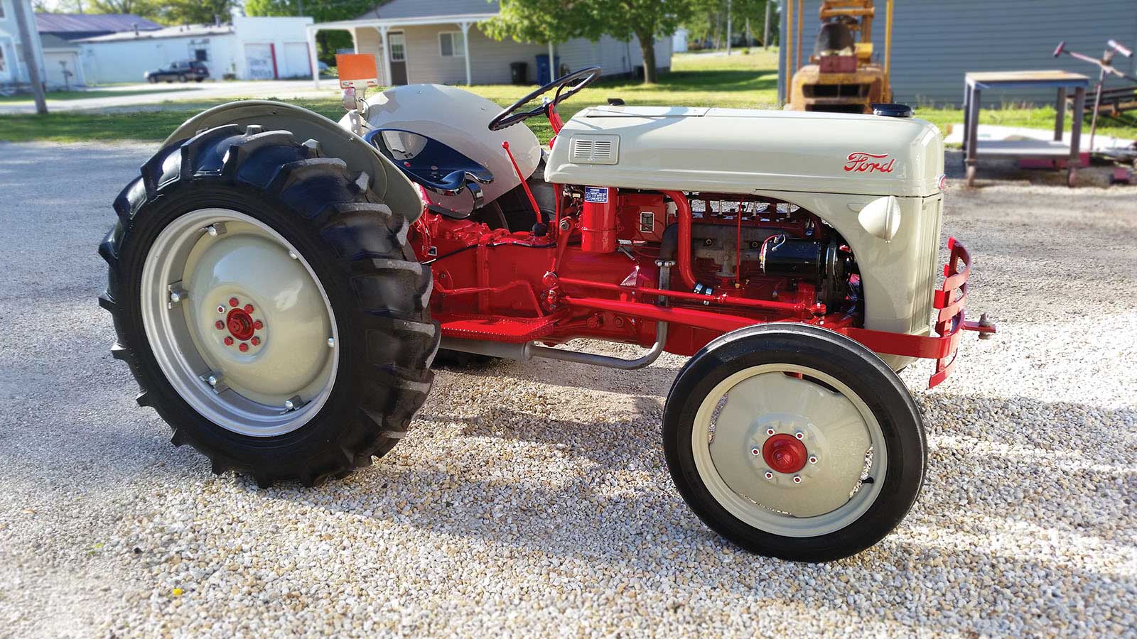 Restored vintage Ford 8N tractor